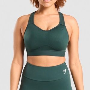 Gymshark Lightweight High Support Sports Bra Forest Green